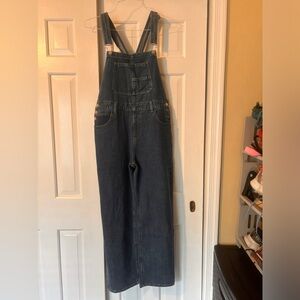 Demin bib overalls.  New never worn size L